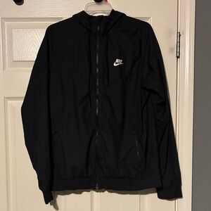 Nike Men's Black Windbreaker Jacket